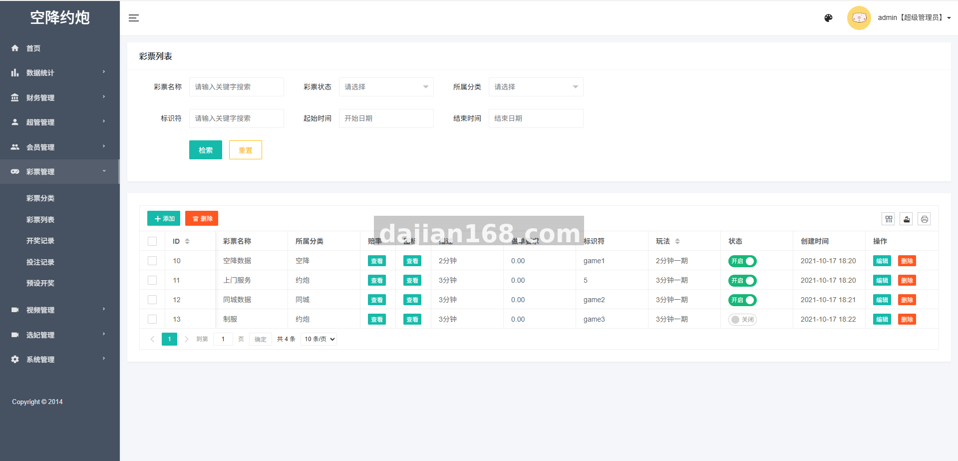 Admin Dashboard