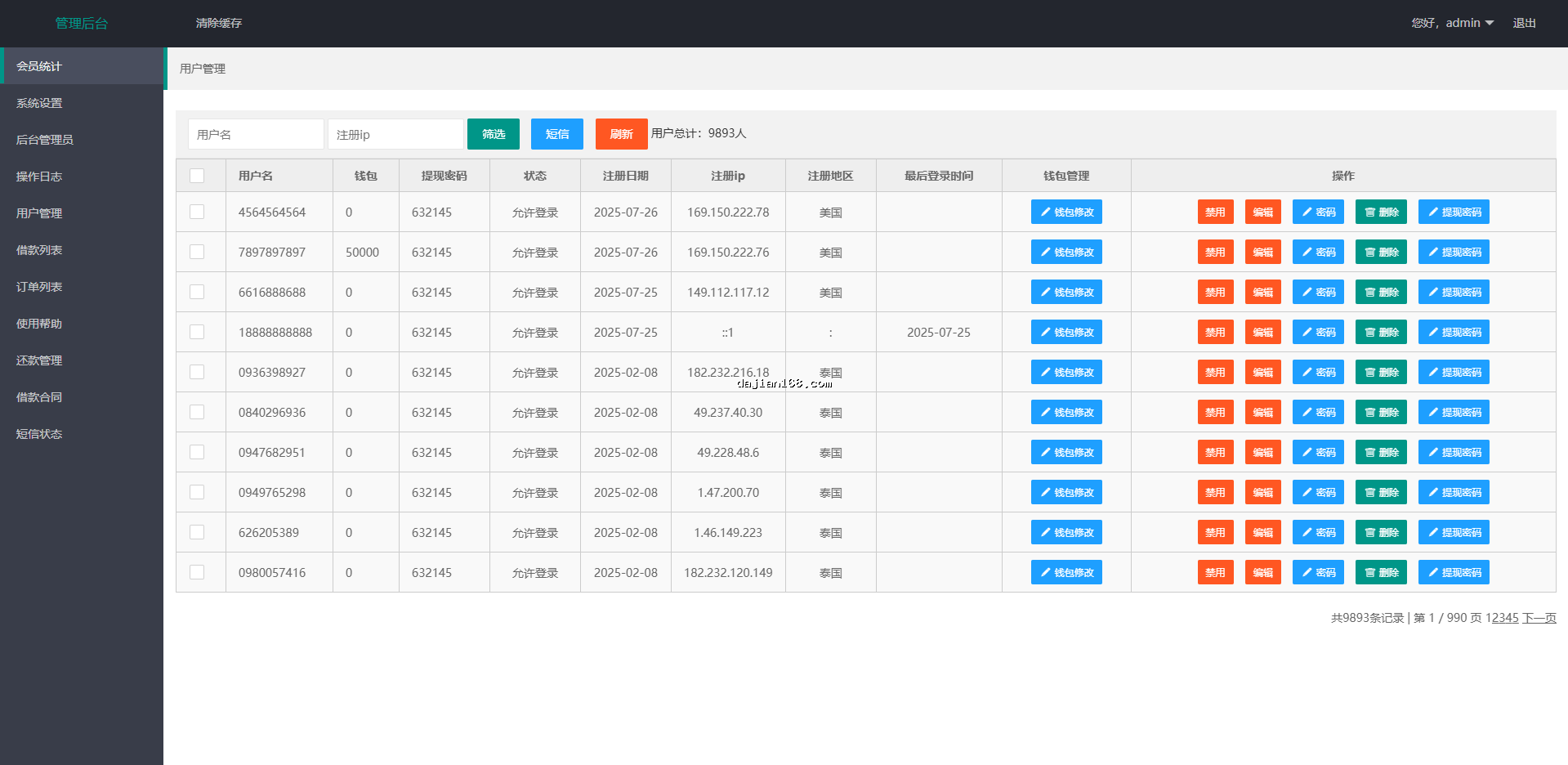 Overseas Loan System Screenshot 9