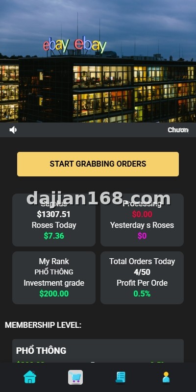 Backend management panel of the order system