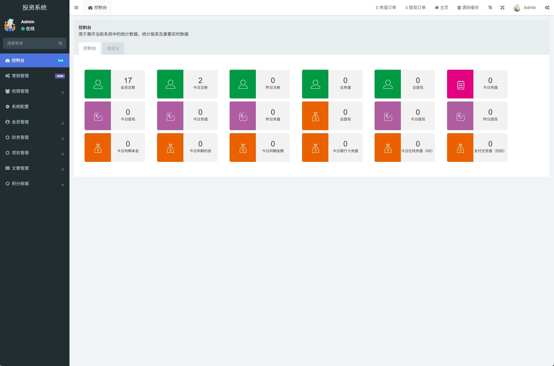 Product Investment List Page