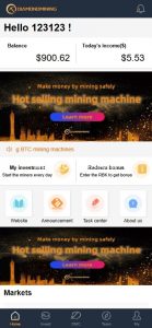 Overseas Mining Machine System with Platform Coin Staking & 3-Level Distribution