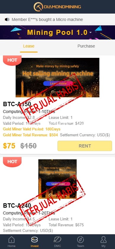 Overseas Mining Machine System with Platform Coin Staking & 3-Level Distribution