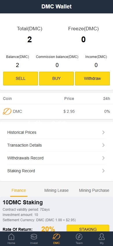Overseas Mining Machine System with Platform Coin Staking & 3-Level Distribution